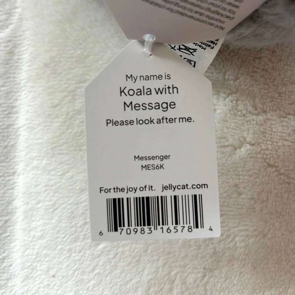 Koala With Message Jellycat - Authentic - Brand New - Picture 3 of 6